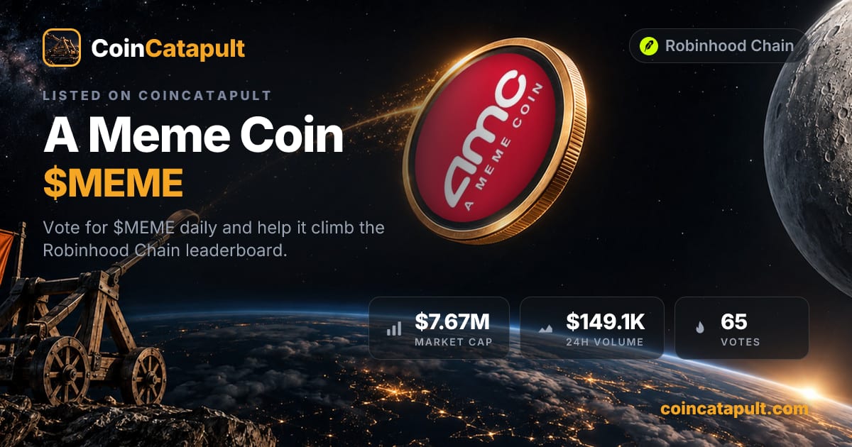 A Meme Coin ($MEME) — vote, chart, contract · CoinCatapult