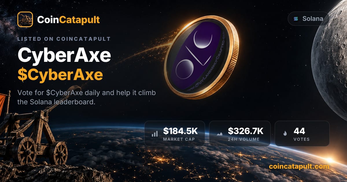 CyberAxe ($CyberAxe) — vote, chart, contract · CoinCatapult