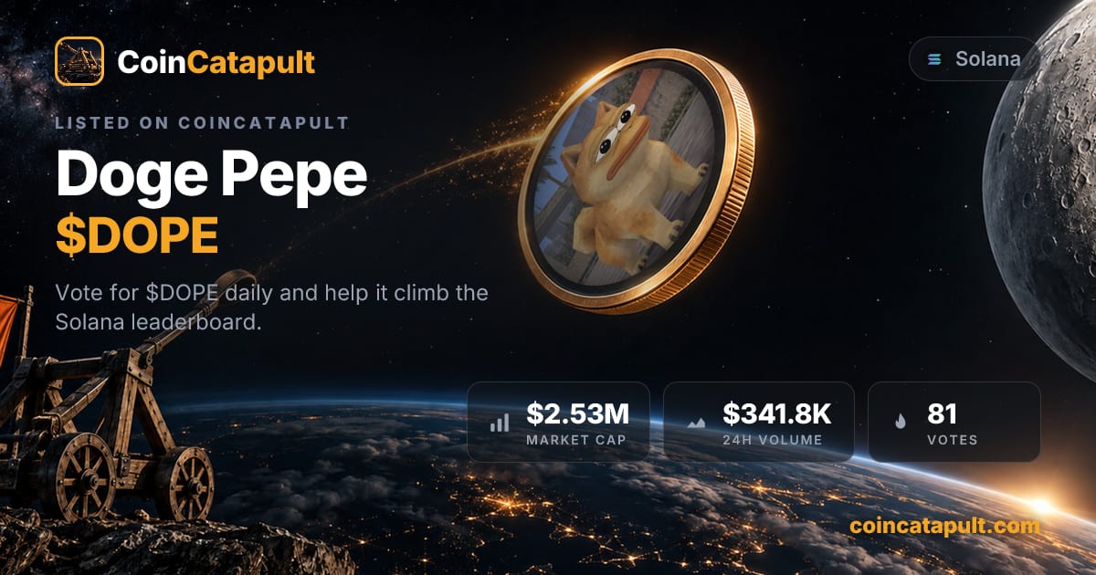 Doge Pepe ($DOPE) — vote, chart, contract · CoinCatapult