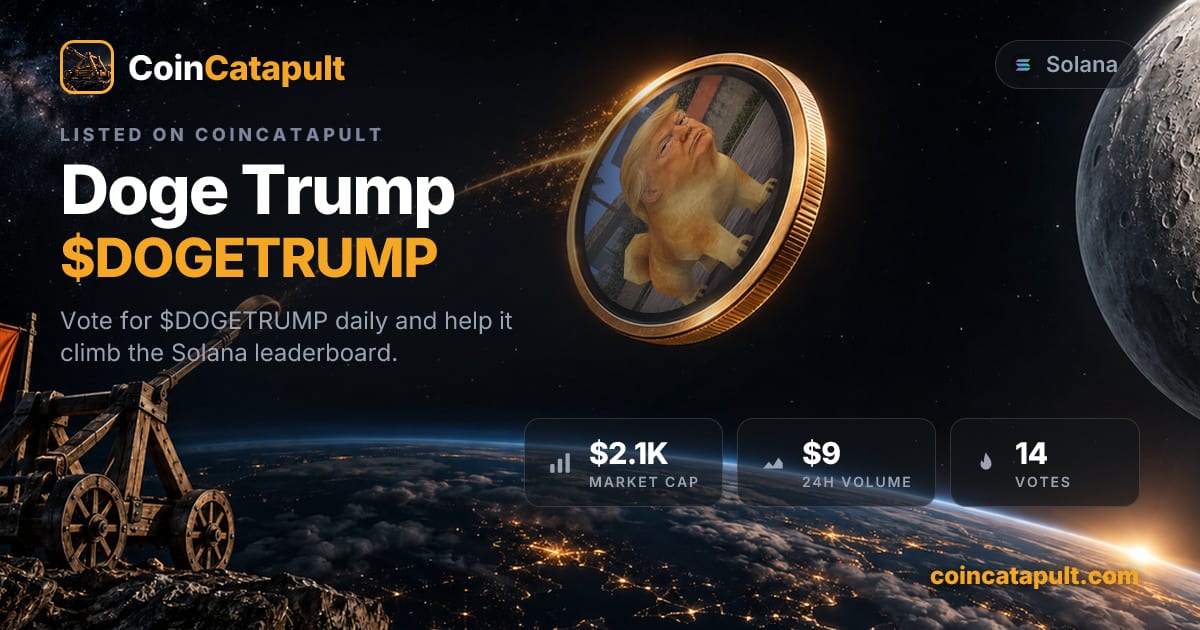 Doge Trump ($DOGETRUMP) — vote, chart, contract · CoinCatapult