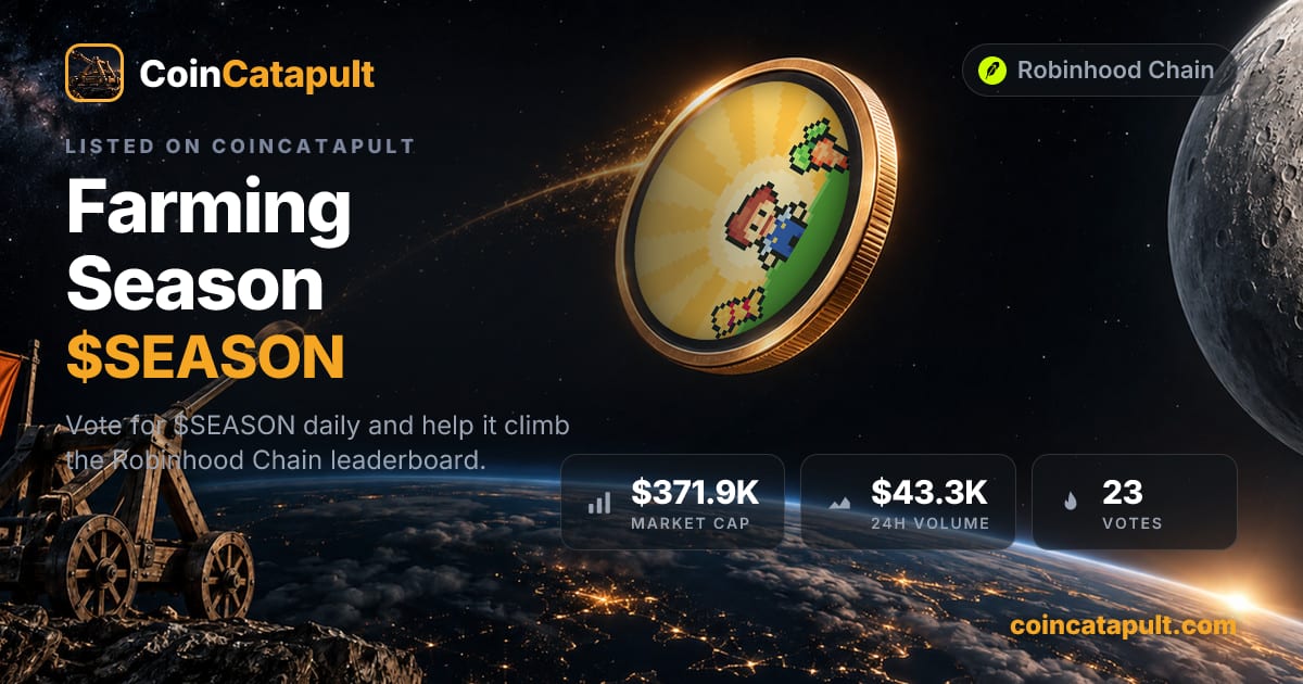 Farming Season ($SEASON) — vote, chart, contract · CoinCatapult
