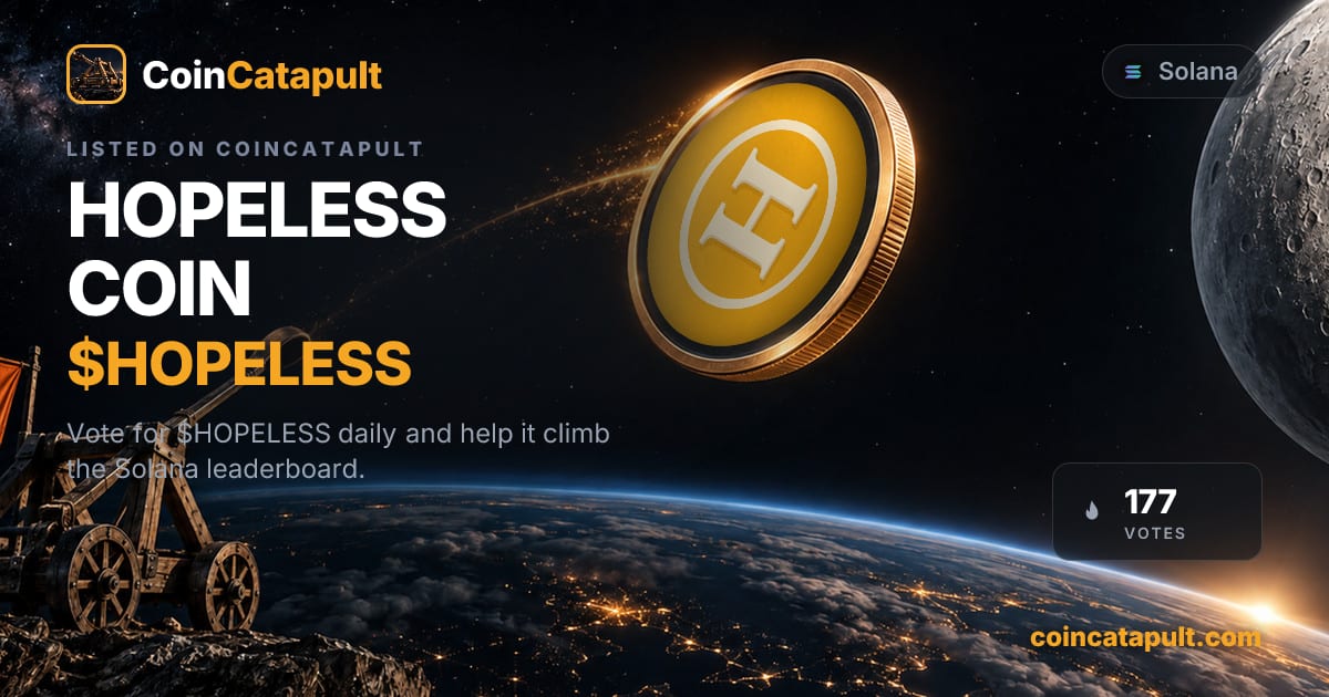 HOPELESS COIN ($HOPELESS) — vote, chart, contract · CoinCatapult