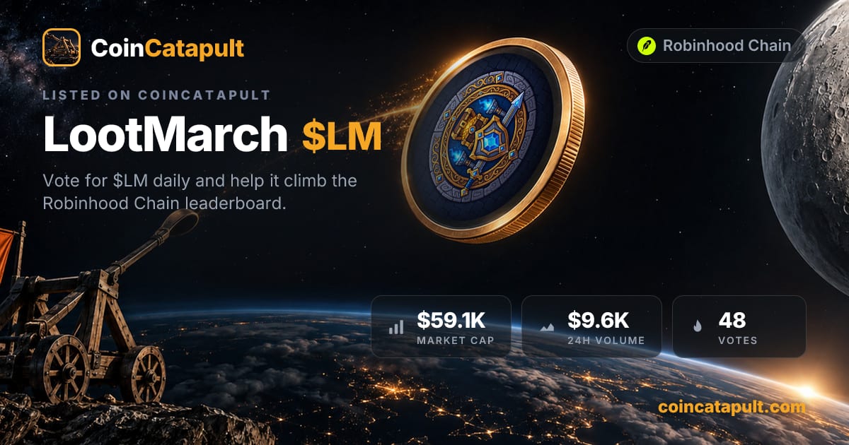 LootMarch ($LM) — vote, chart, contract · CoinCatapult