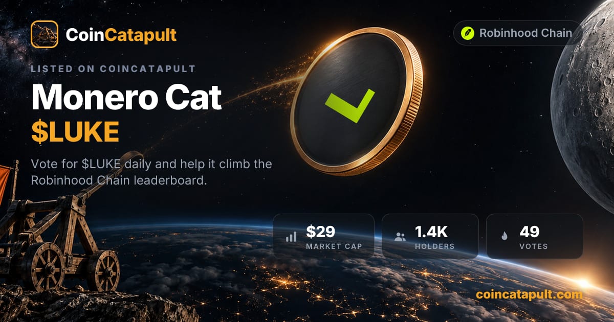 Monero Cat ($LUKE) — vote, chart, contract · CoinCatapult