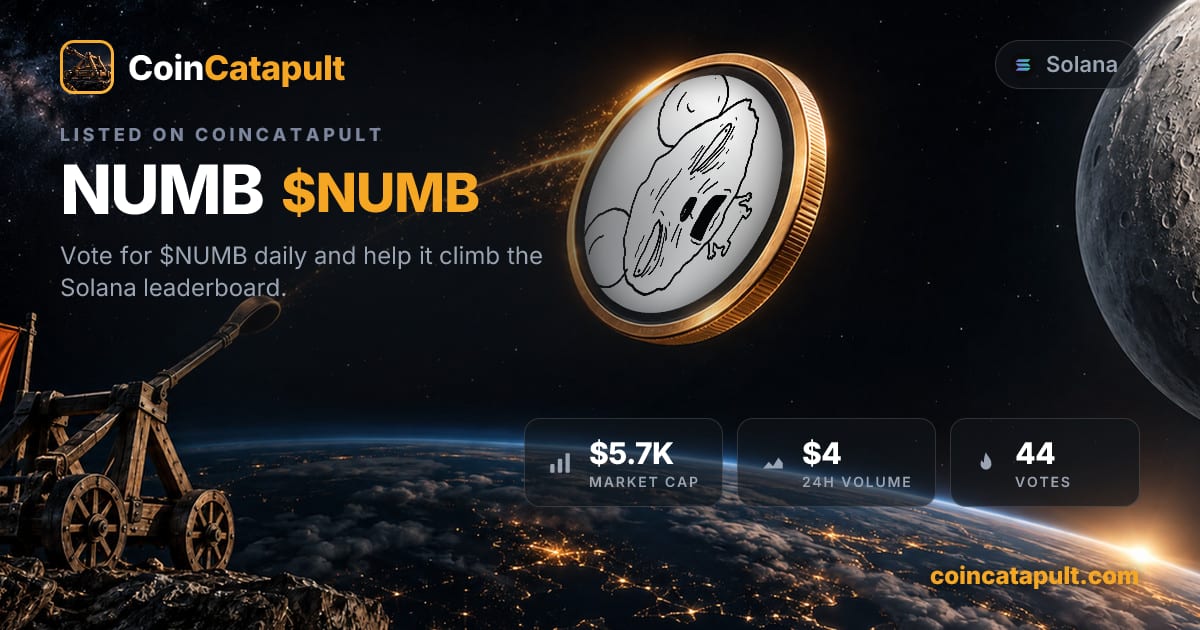 NUMB ($NUMB) — vote, chart, contract · CoinCatapult