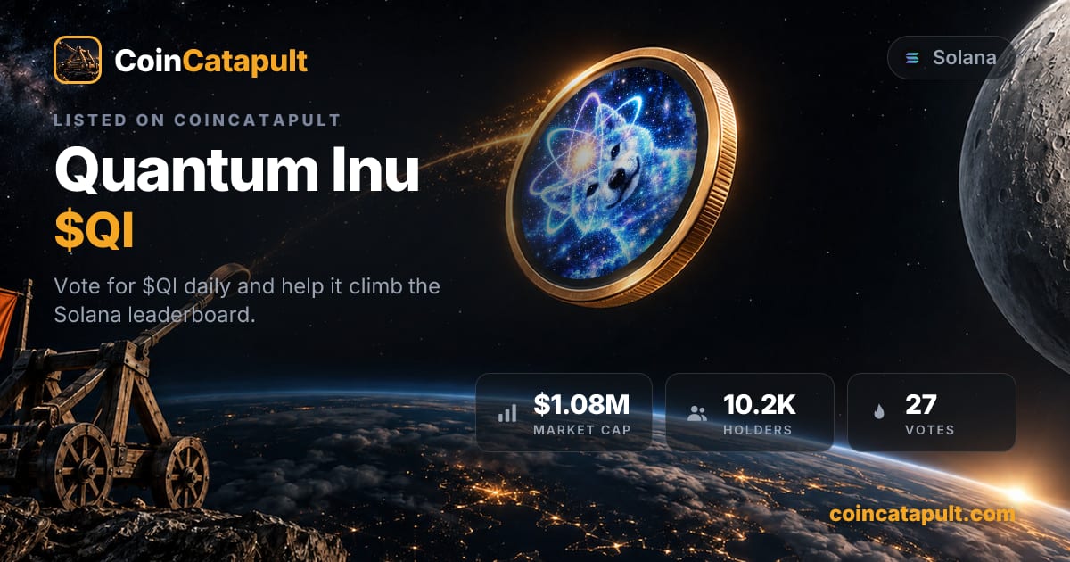 Quantum Inu ($QI) — vote, chart, contract · CoinCatapult