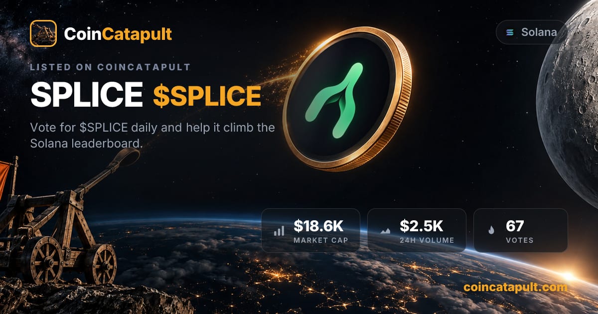 SPLICE ($SPLICE) — vote, chart, contract · CoinCatapult