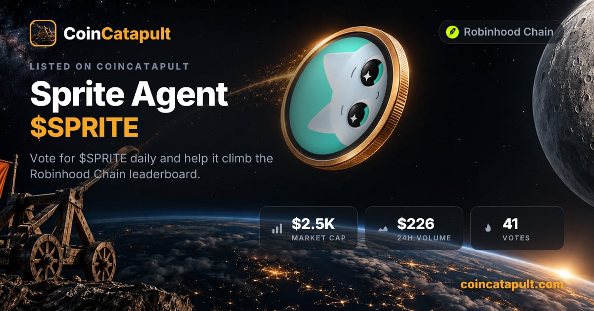 Sprite Agent ($SPRITE) — vote, chart, contract · CoinCatapult