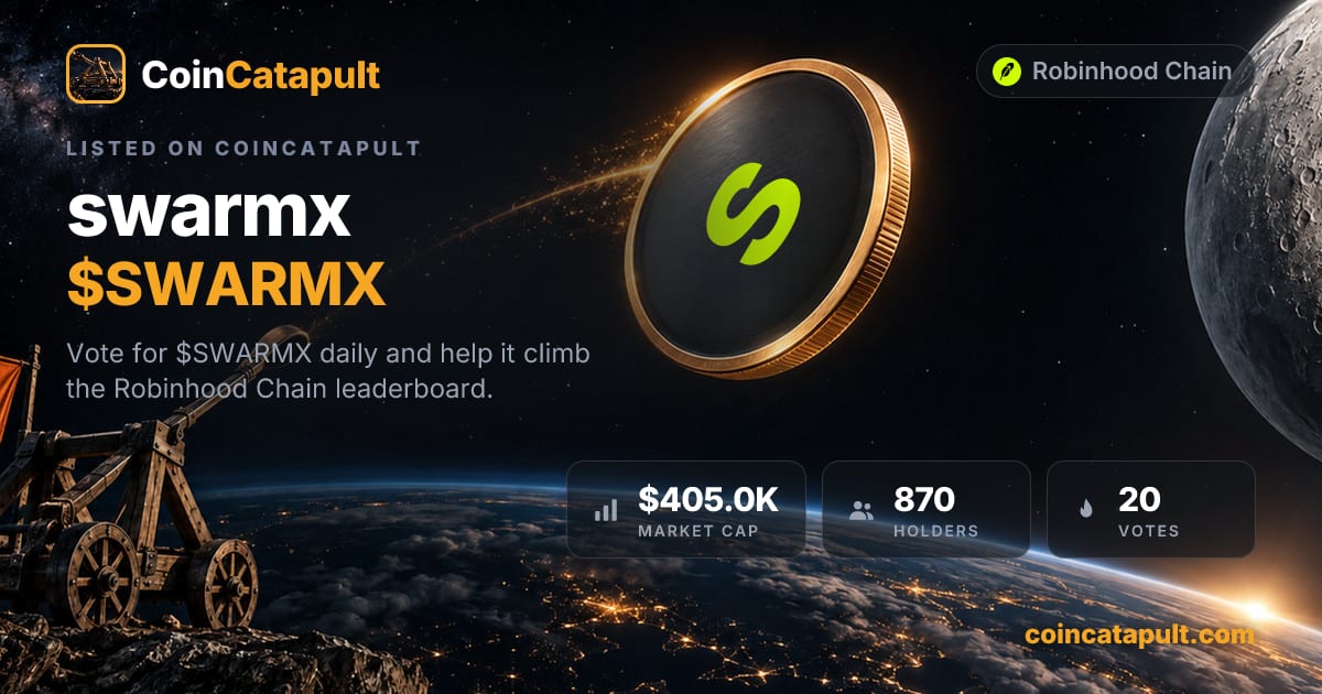 swarmx ($SWARMX) — vote, chart, contract · CoinCatapult