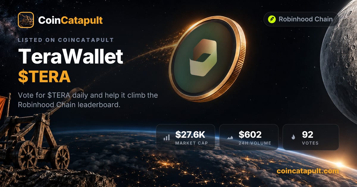 TeraWallet ($TERA) — vote, chart, contract · CoinCatapult